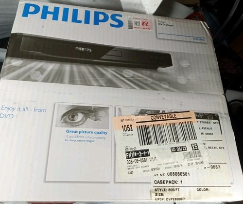 Philips dvd player - philips, dvp2800/f7